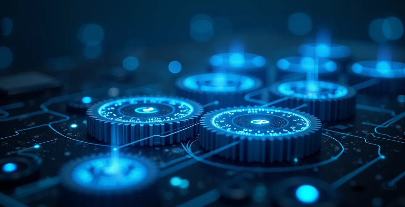 Image conceptuelle représentant la fiabilité et la maintenance informatique par une métaphore visuelle