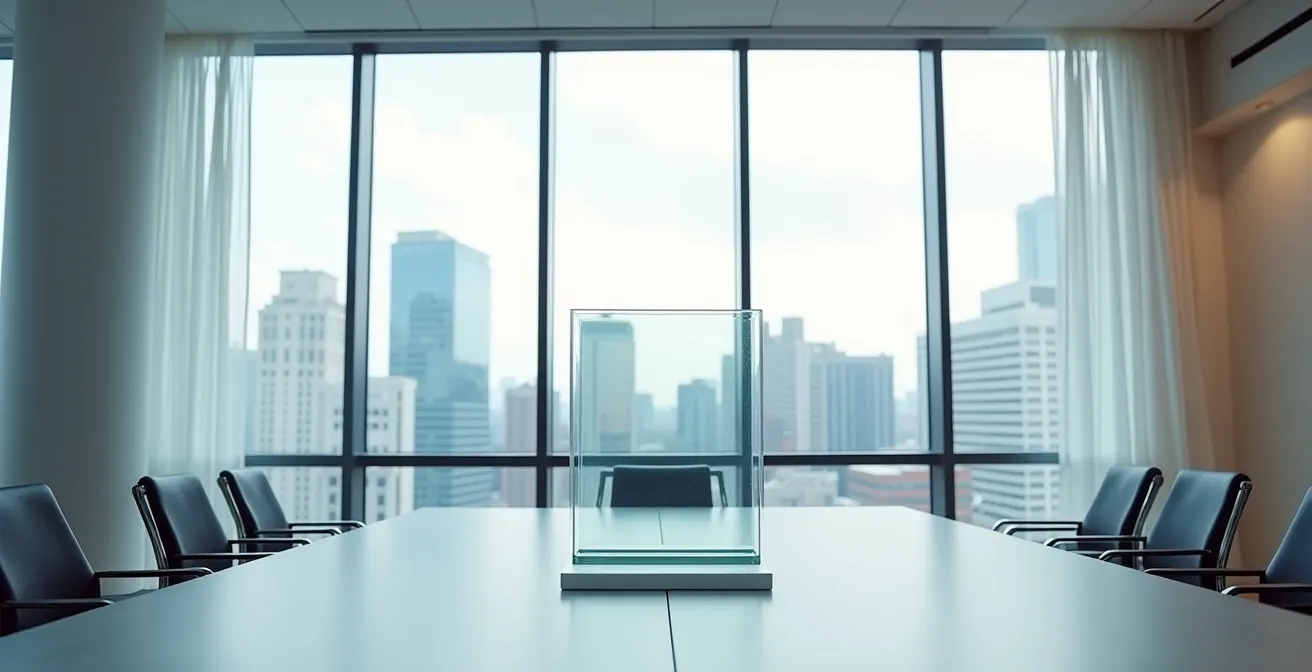 Vue panoramique d'un bureau moderne avec planning stratégique