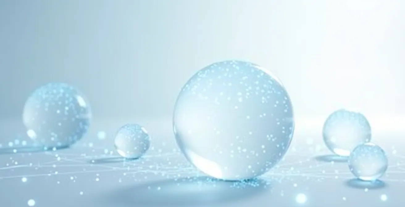 Sphères lumineuses interconnectées représentant l'écosystème digital